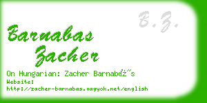 barnabas zacher business card